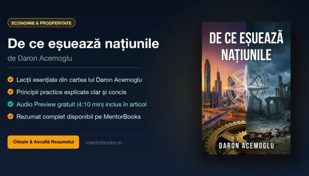 Rezumat De ce eșuează națiunile de Daron Acemoglu - MentorBooks